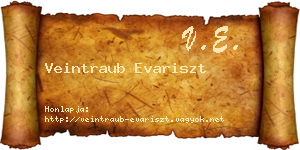 Veintraub Evariszt névjegykártya